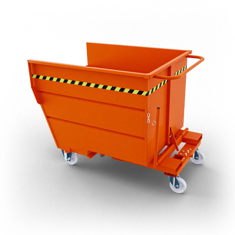 SBR1000 tipping bucket with wheels with capacity 1000 lt 