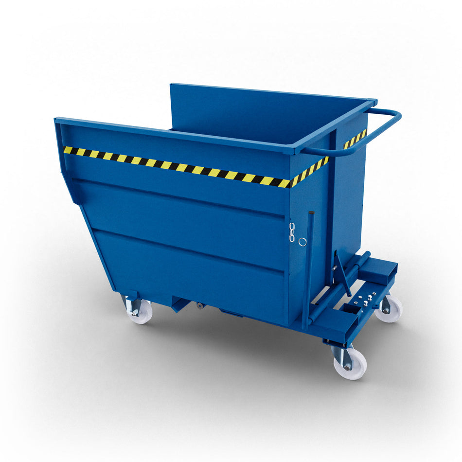 SBR1000 tipping bucket with wheels with capacity 1000 lt 