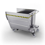 SBR1000 benna ribaltabile con ruote con capacità 1000 lt