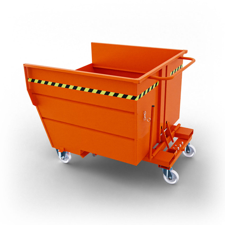 SBR1350 tipping bucket with wheels with capacity 1350 lt 