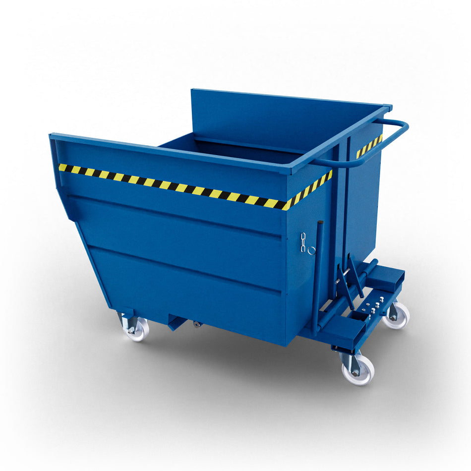 SBR1350 tipping bucket with wheels with capacity 1350 lt 