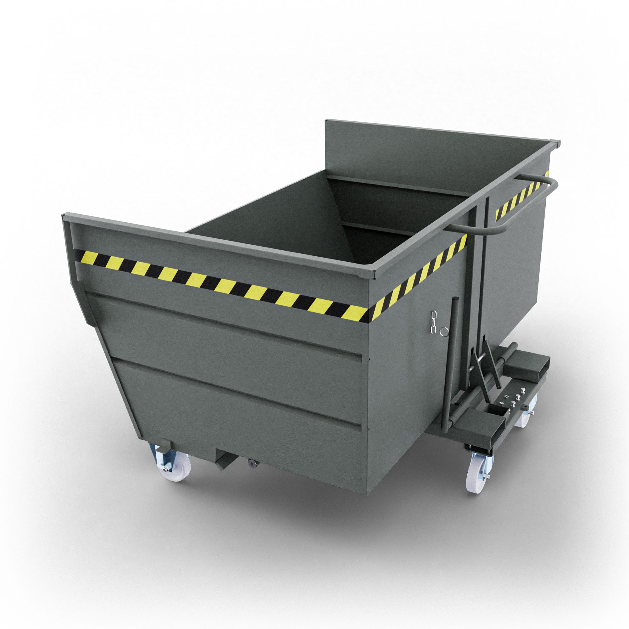 SBR2000 benna ribaltabile con ruote con capacità 2000 lt