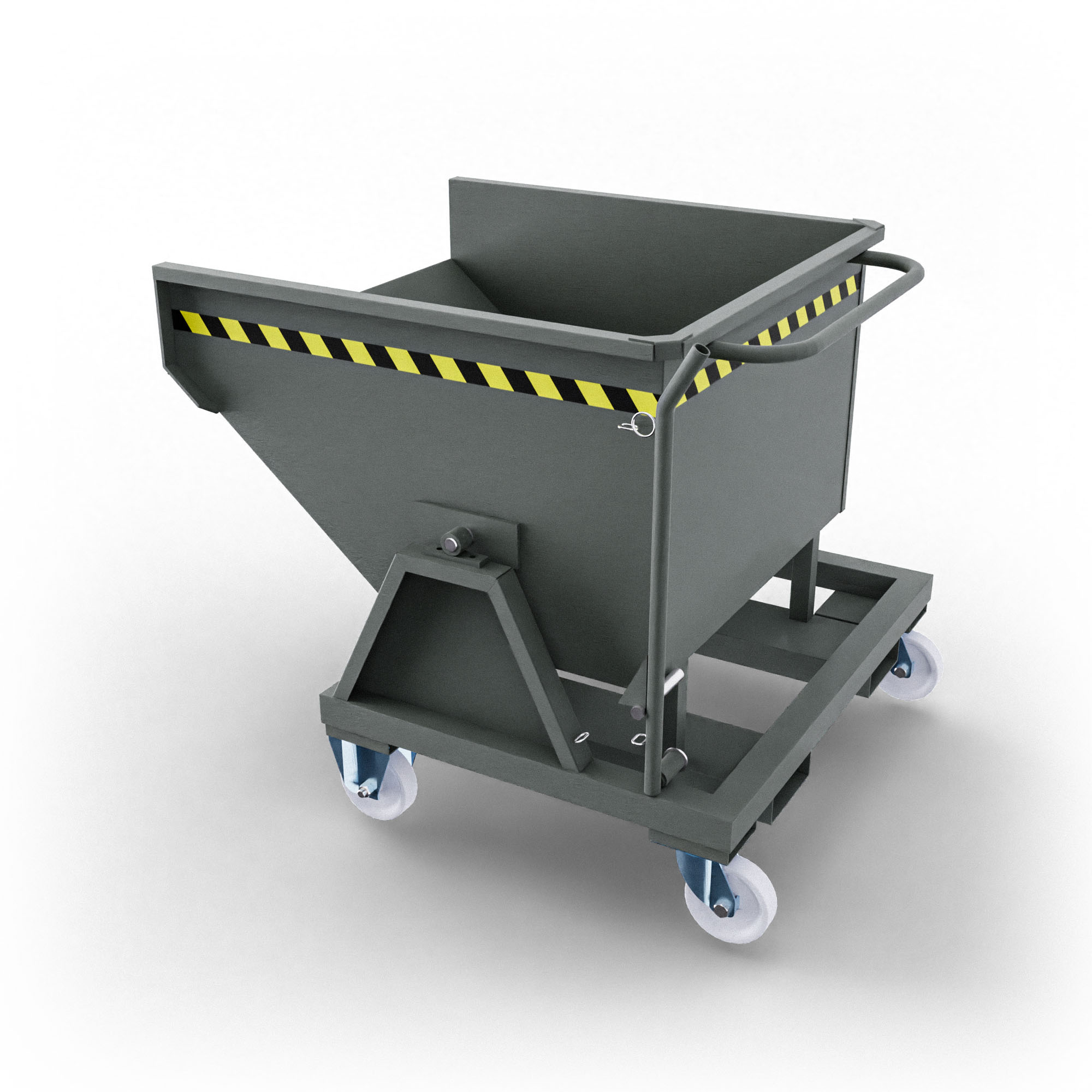 SBR450 benna ribaltabile con ruote con capacità 450 Lt