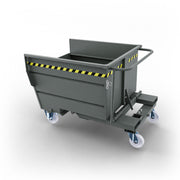 SBR500 wheeled tipping bucket with 500 lt capacity - RAL 7010