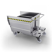 SBR500 wheeled tipping bucket with 500 lt capacity - Galvanized