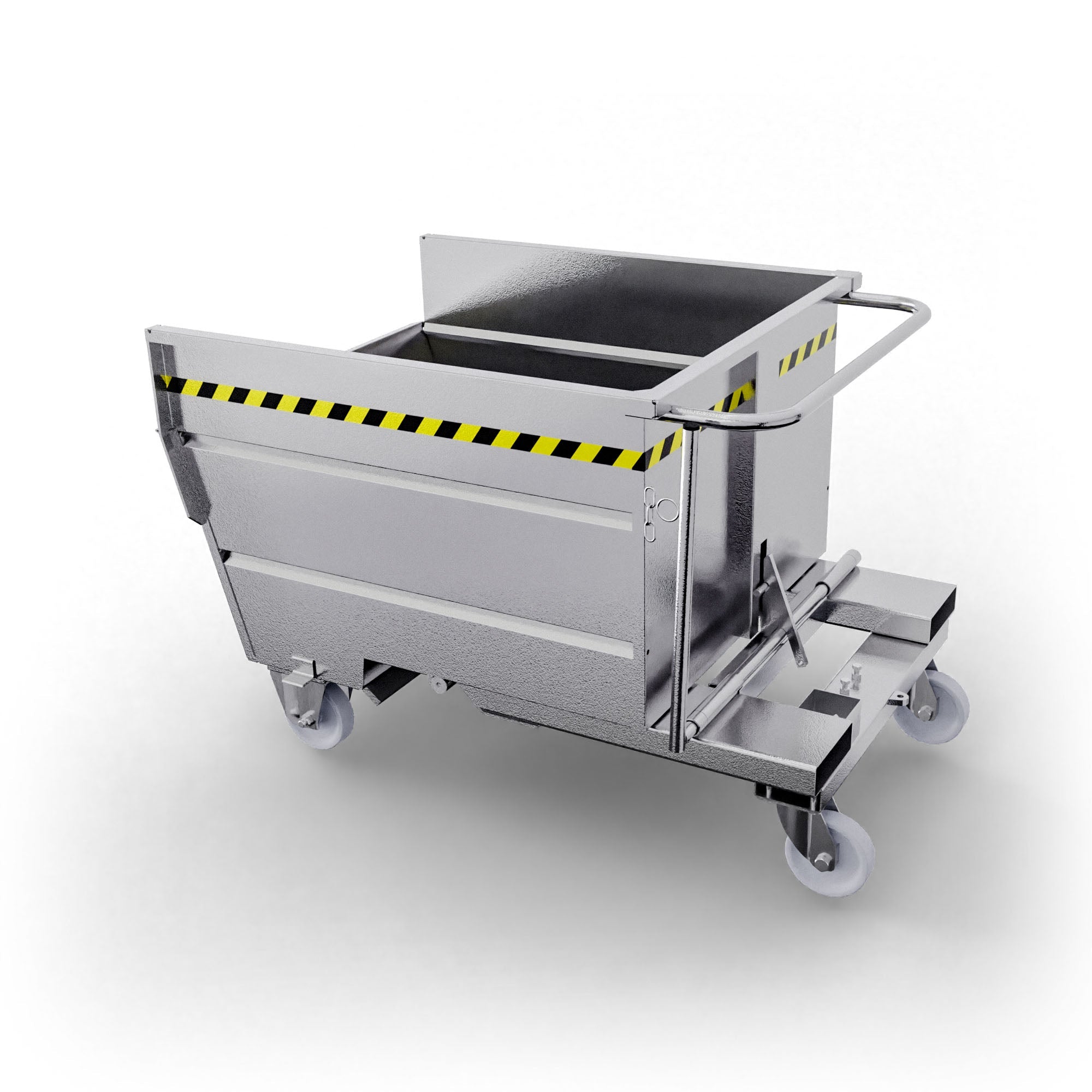 SBR500 wheeled tipping bucket with 500 lt capacity - Galvanized