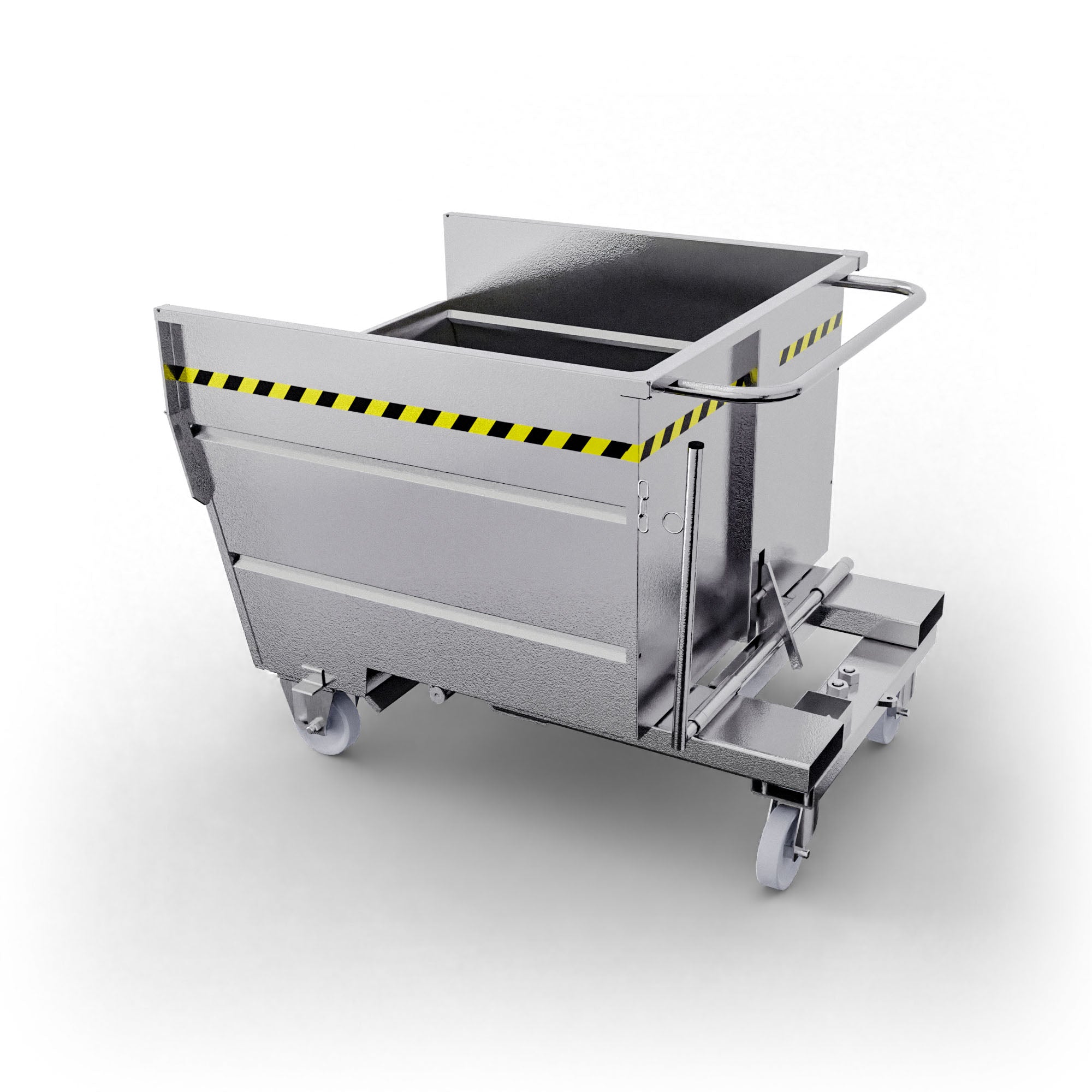 SBR750 benna ribaltabile con ruote con capacità 750 lt