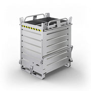 Contenitore in lamiera a fondello doppio apribile, capacità 800 Lt