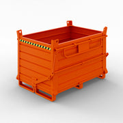 Contenitore in lamiera a fondello doppio apribile, capacità 1200 Lt