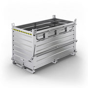 Contenitore in lamiera a fondello doppio apribile, capacità 2000 Lt