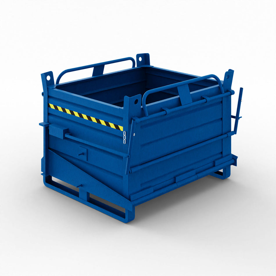 Sheet metal container with single opening bottom, capacity 780 litres 