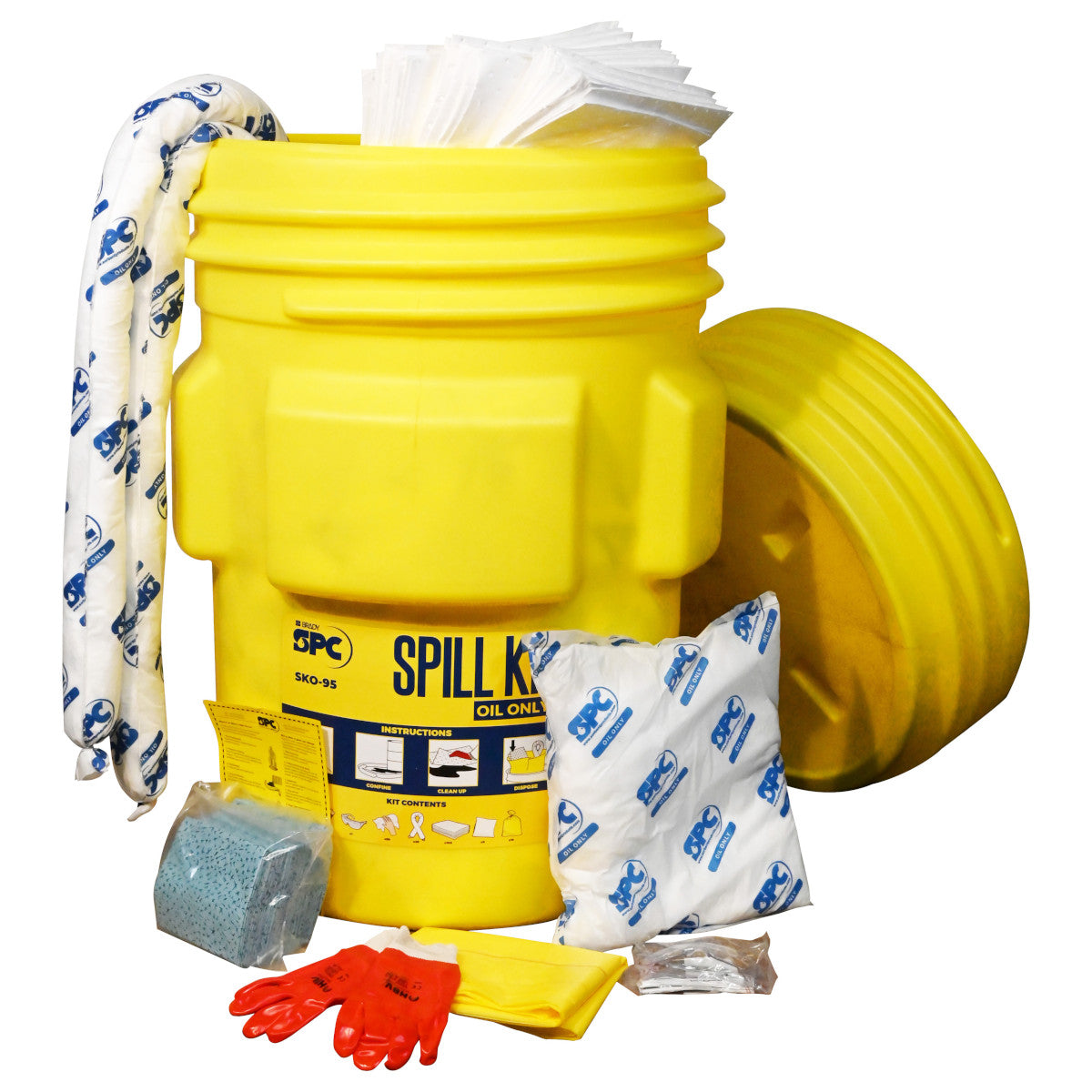 Kit antisversamento da 360 litri per oli e idrocarburi