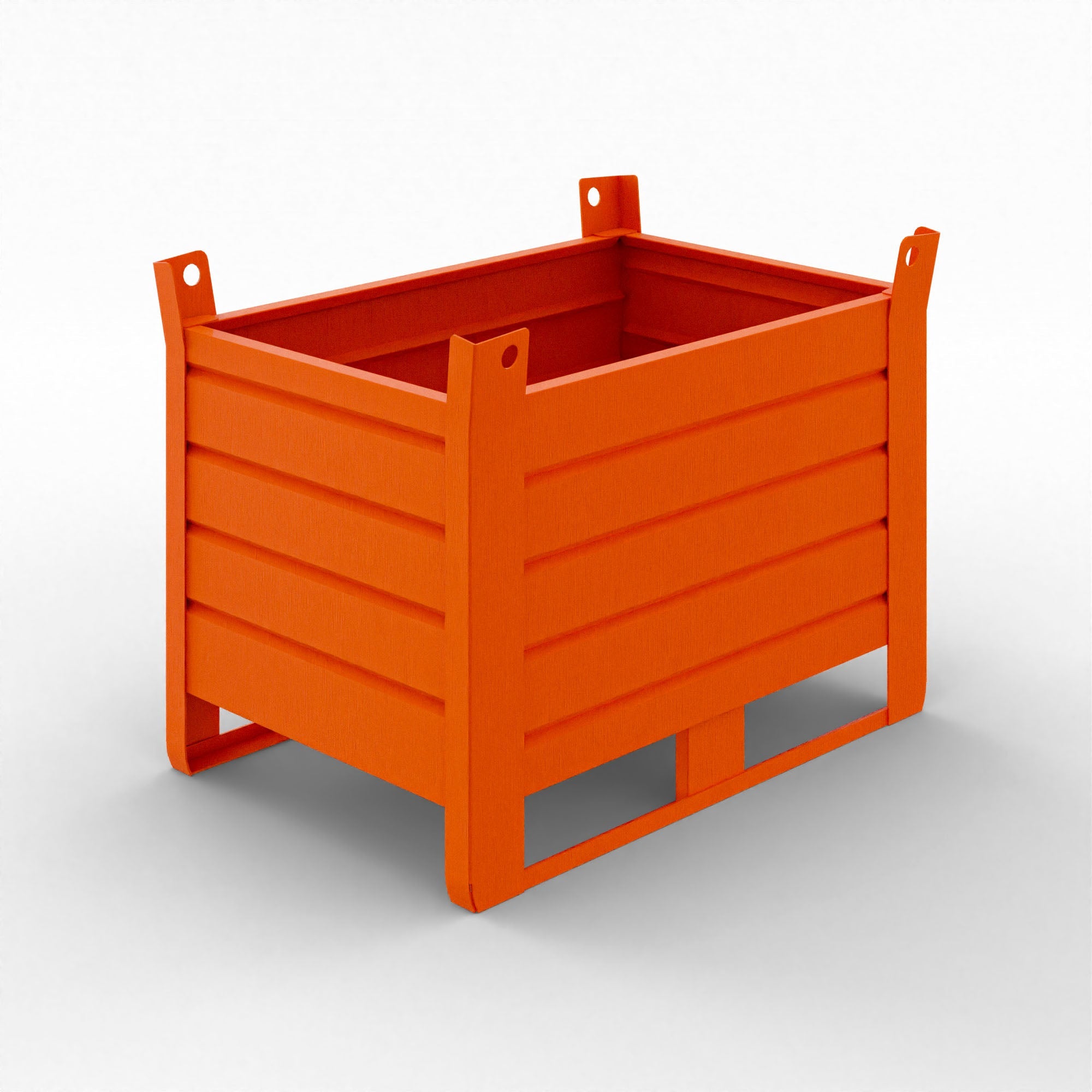 Sheet metal container with a capacity of 1000 kg - Dimensions 1200x800x880 mm - RAL 2004