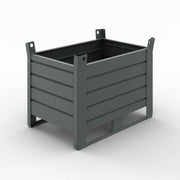 Sheet metal container with a capacity of 1000 kg - Dimensions 1200x800x880 mm - RAL 7010