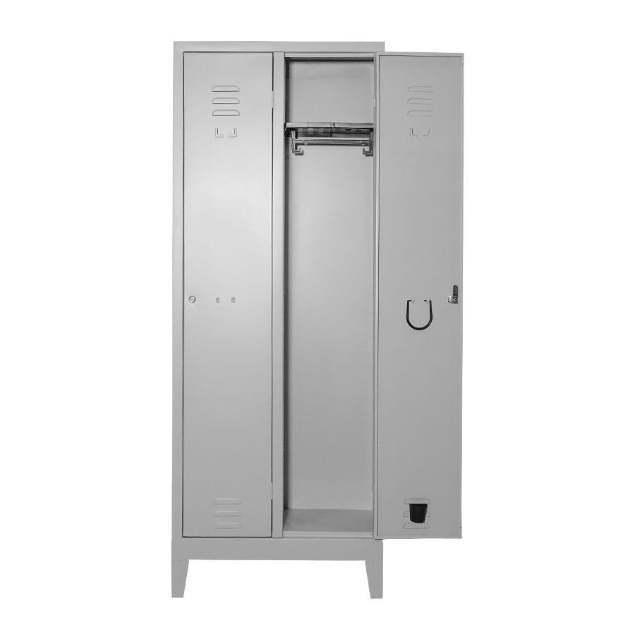 2-door steel locker - 33 cm deep
