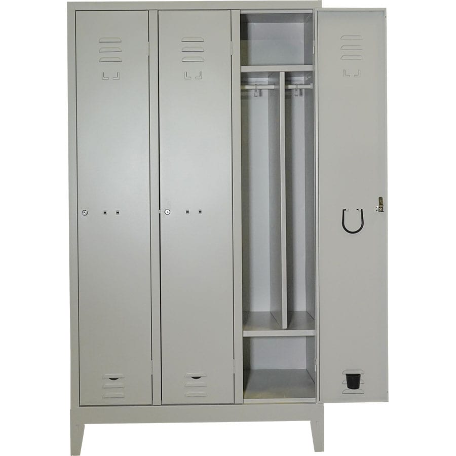 3-seater dirty-clean changing room closet - depth 50 cm