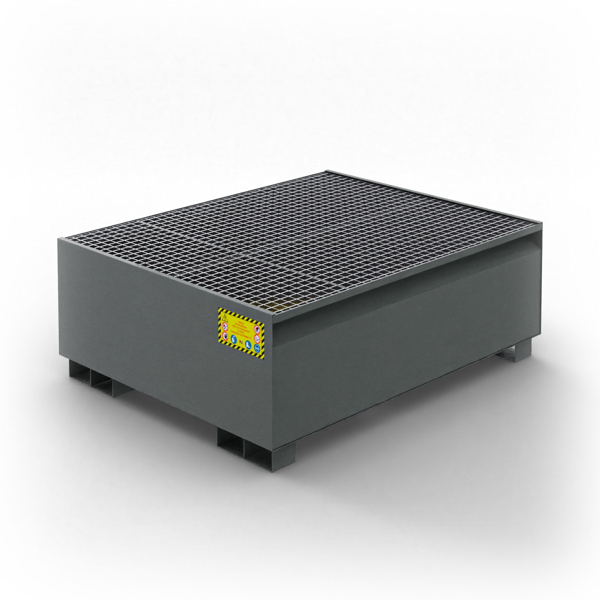 Vasca di raccolta in metallo per 1 cisternetta da 1000 LT IBC