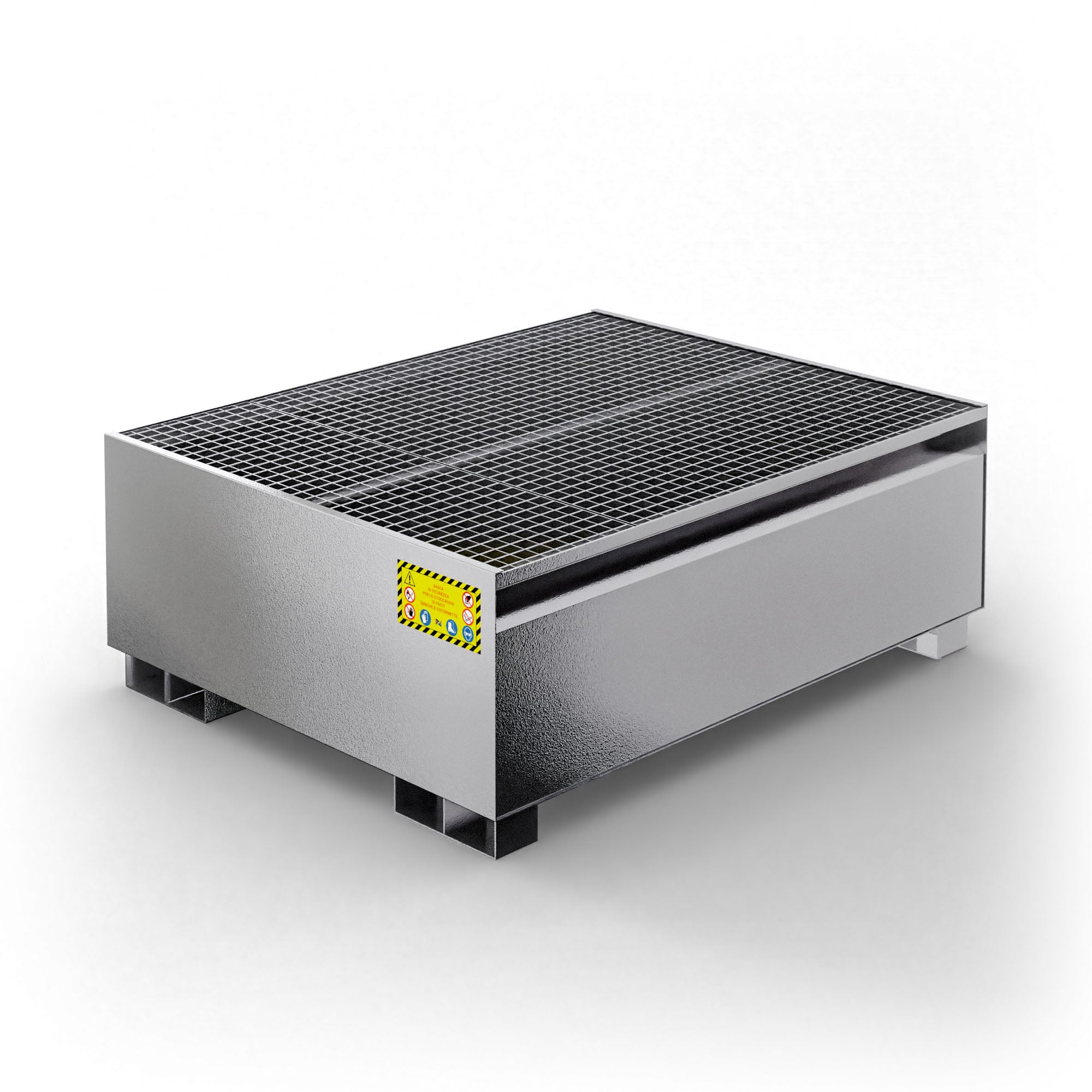 Vasca di raccolta in metallo per 1 cisternetta da 1000 LT IBC