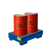 Collection tank for 2 x 200 LT drums - RAL 5010
