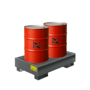 Collection tank for 2 x 200 LT drums - RAL 7010