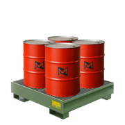 Vasca di raccolta per 4 fusti da 200 LT - RAL 6011