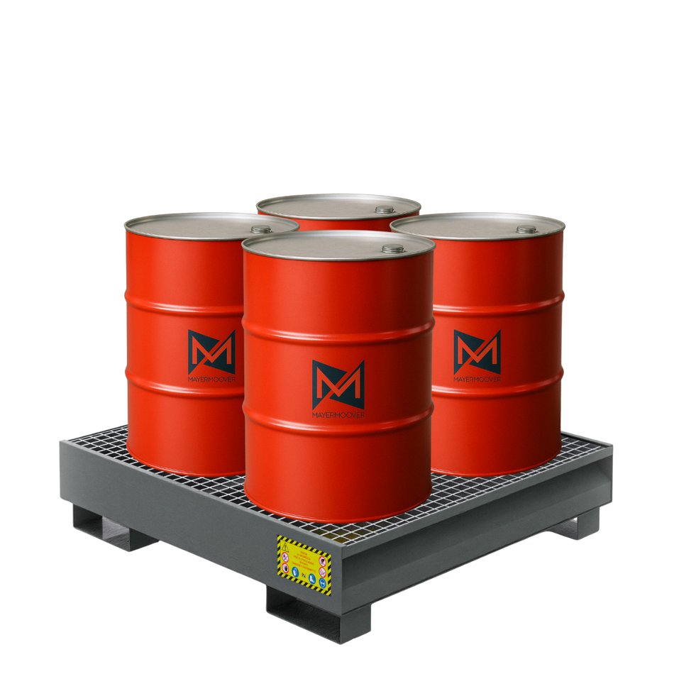 Collection tank for 4 x 200 LT drums - RAL 7010