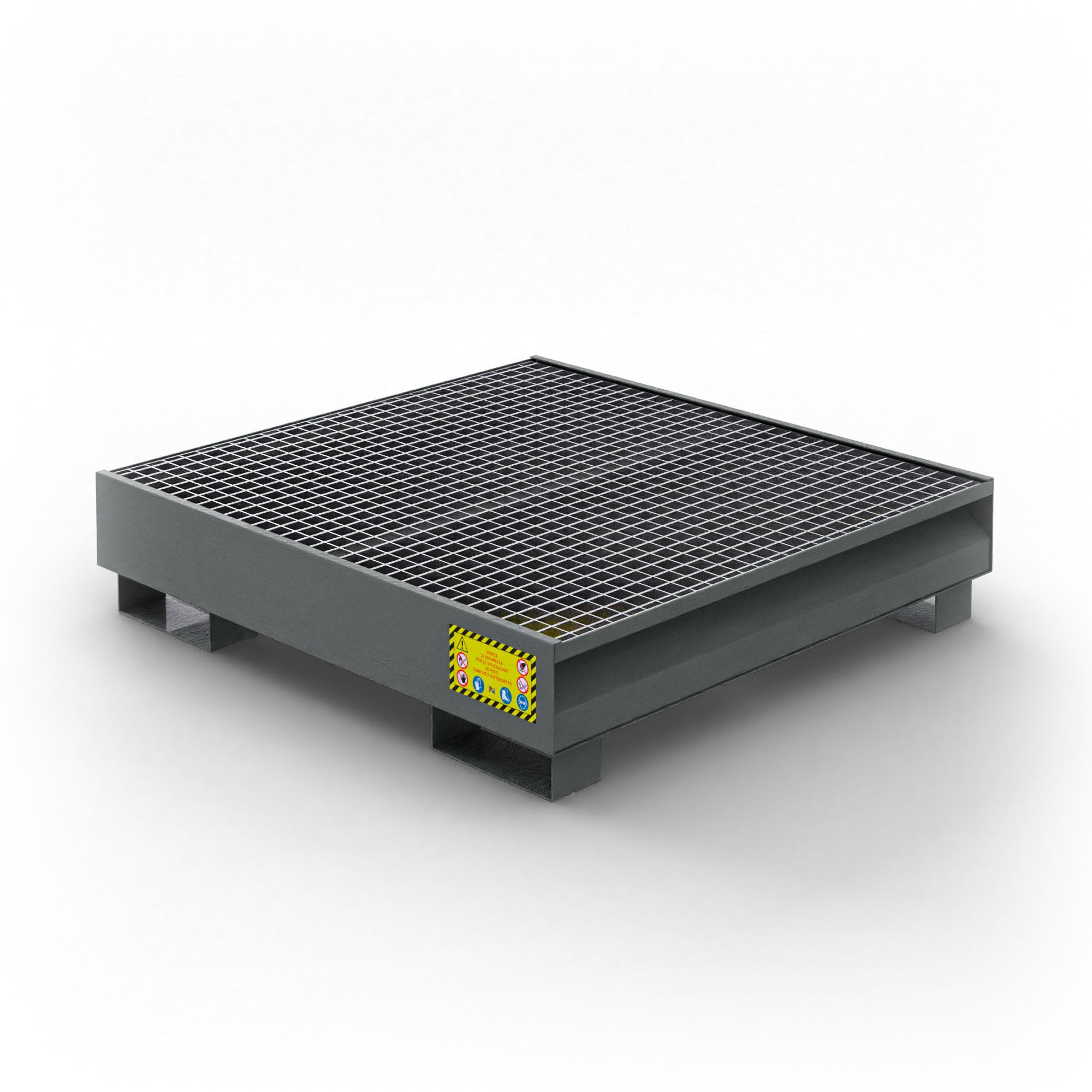 Vasca di raccolta per 4 fusti da 200 LT