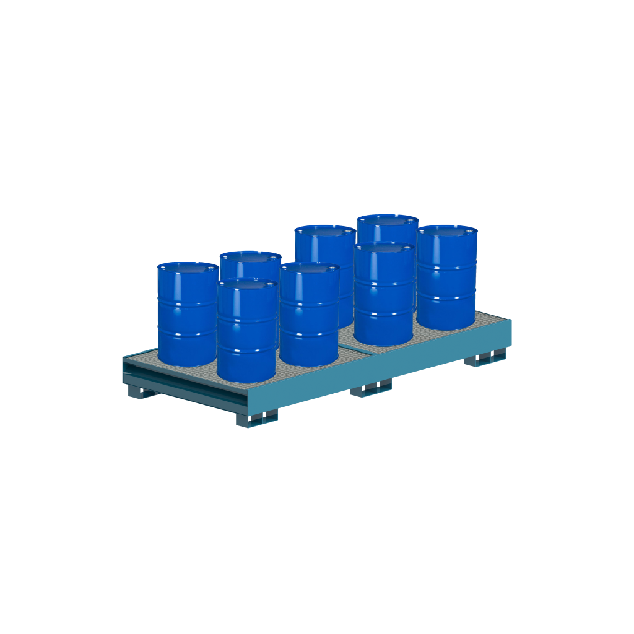 Vasca di raccolta per 8 fusti da 200 LT