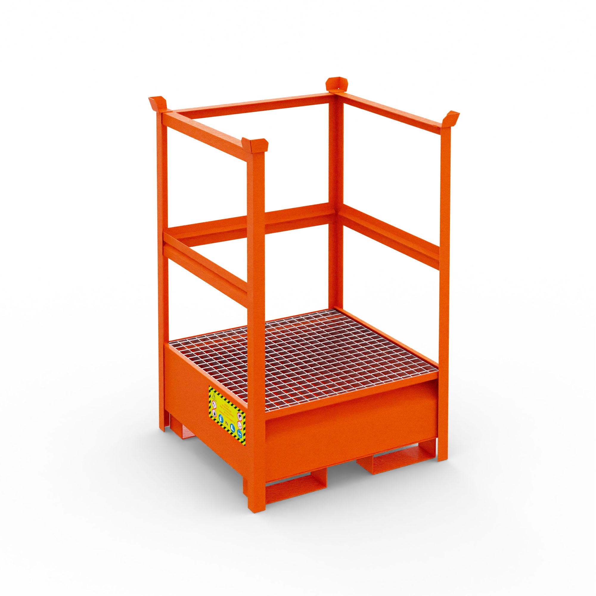 Vasca di raccolta in metallo sovrapponibile per 1 fusto da 200 LT