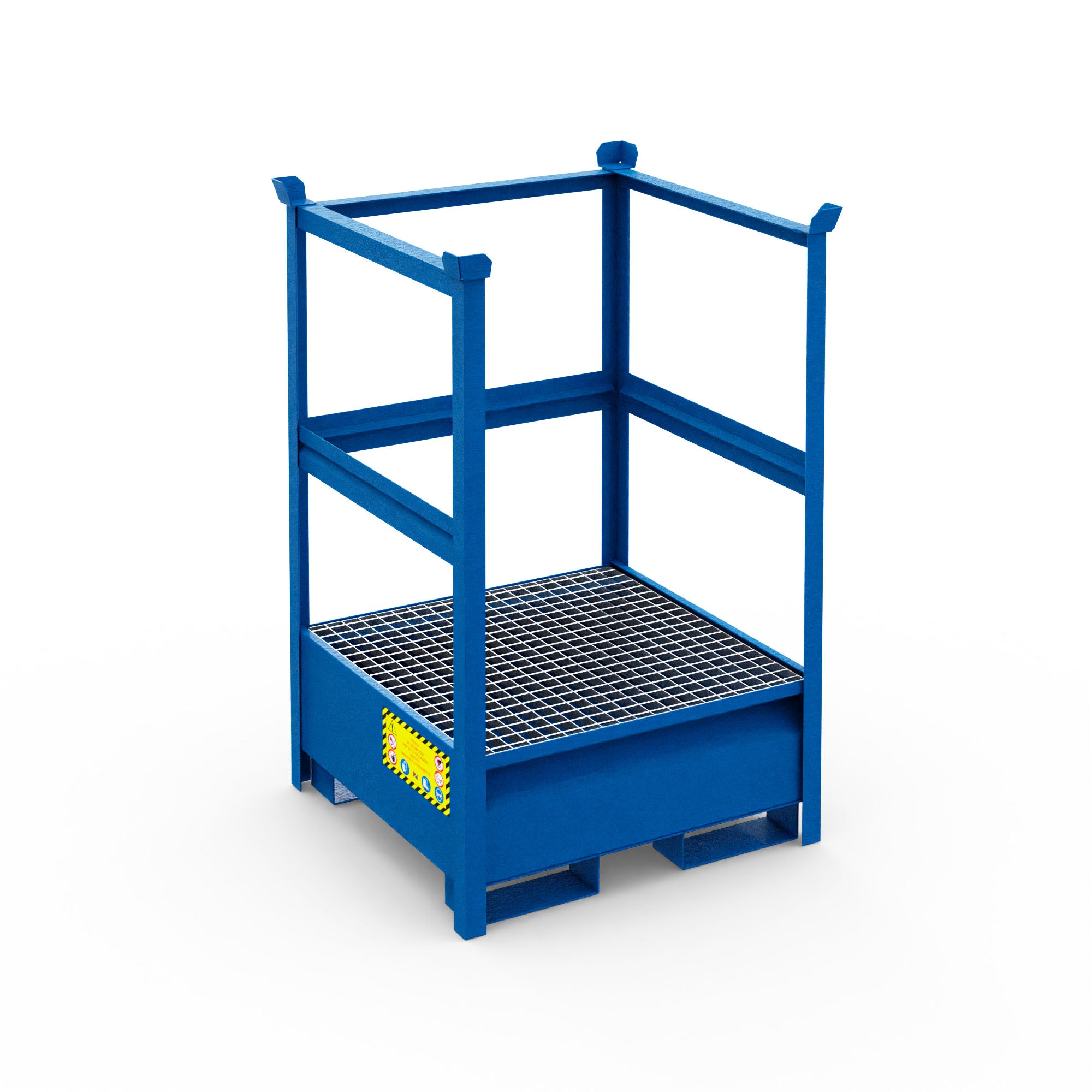 Vasca di raccolta in metallo sovrapponibile per 1 fusto da 200 LT