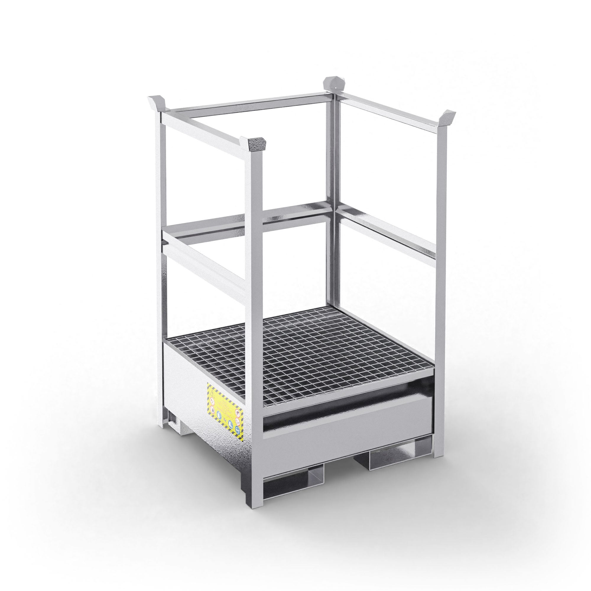 Vasca di raccolta in metallo sovrapponibile per 1 fusto da 200 LT