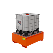 Vasca di raccolta in metallo per 1 cisternetta da 1000 LT IBC - RAL 2004