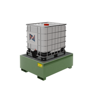 Metall-Auffangwanne für einen 1000 LT IBC-Container - RAL 6011