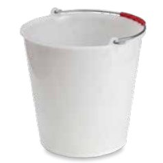 Secchio comune in plastica 6 litri Bianco