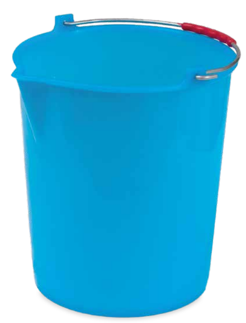Secchio con becco in plastica 17 litri Azzurro