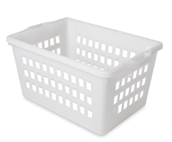 Cesta pane traforata in plastica bianca alimentare