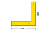 Separatore angolare leggero - 500 x 500 x 215h mm