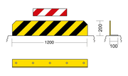 Separatore lineare - 1200 x 200h mm
