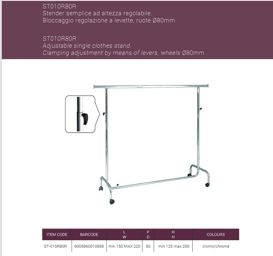 Adjustable Clothes Stand with Wheels