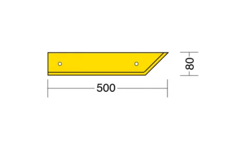 Terminale destro separatore leggero - 500 x 215h mm