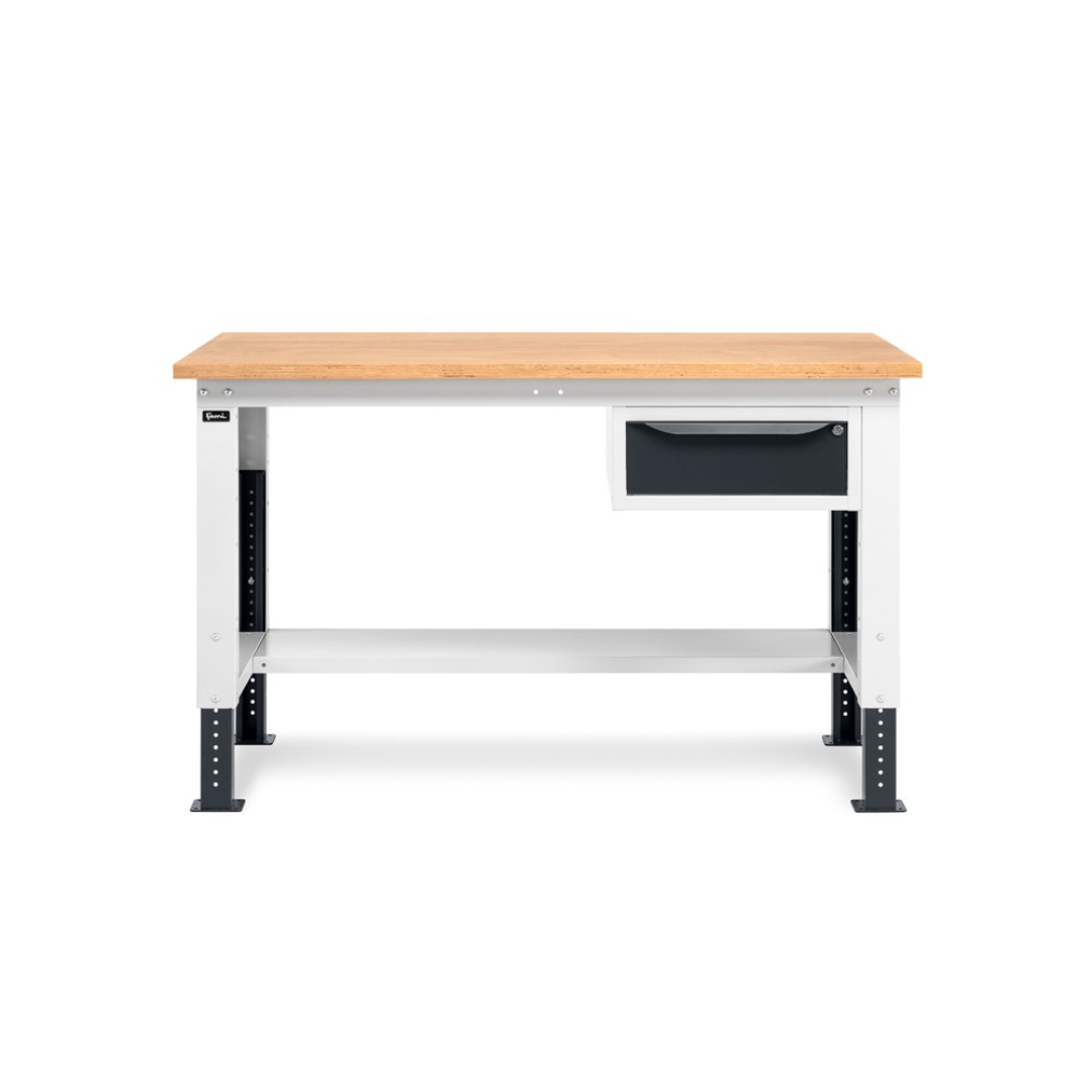 WORK15, Banco da lavoro con 1 armadio a cassetti con 1 cassetto