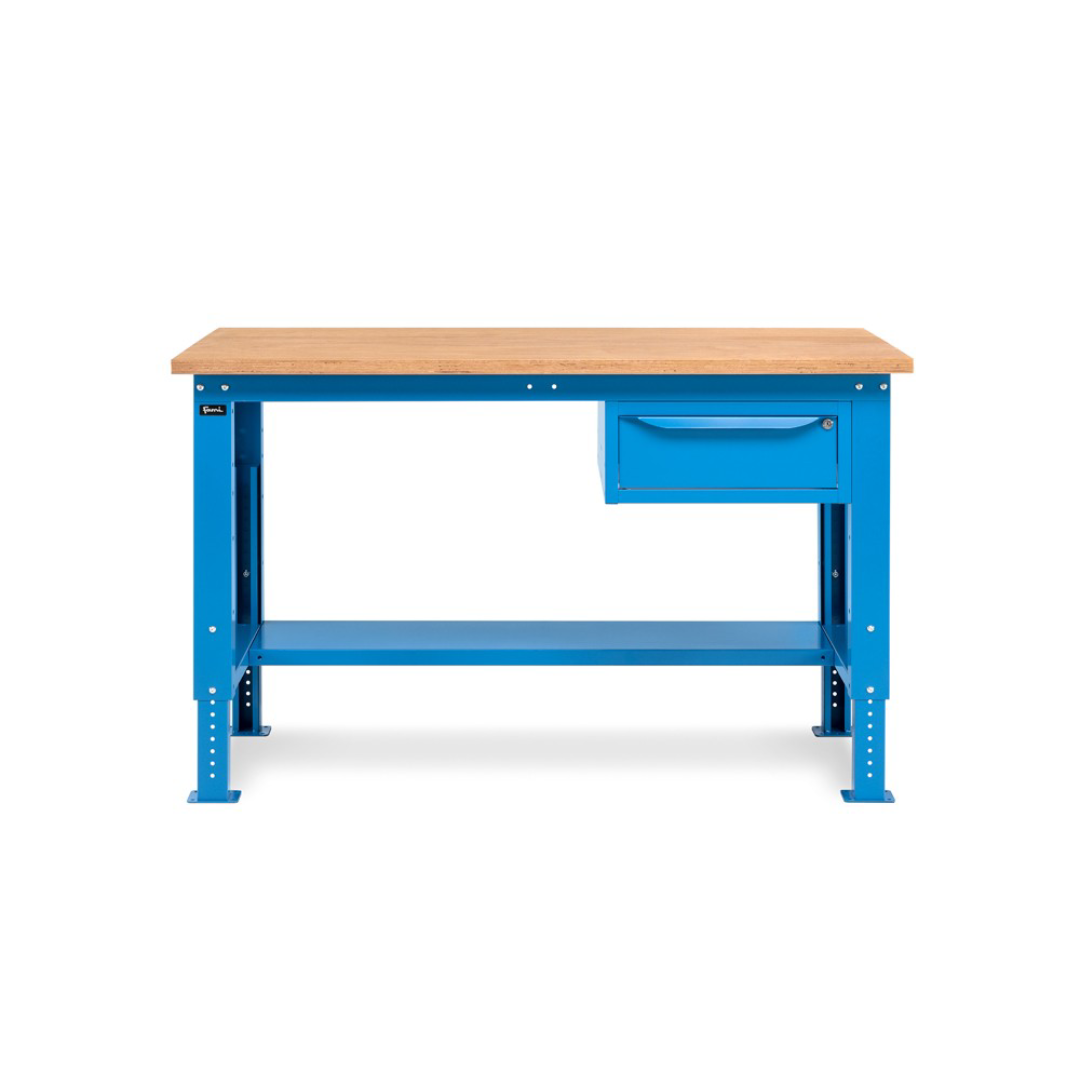 WORK15, Banco da lavoro con 1 armadio a cassetti con 1 cassetto