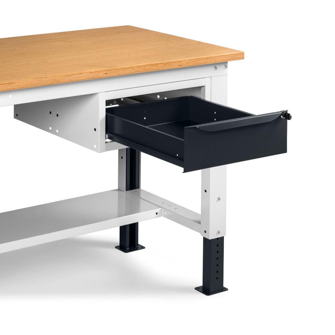 WORK20, Banco da lavoro con 1 armadio a cassetti con 1 cassetto