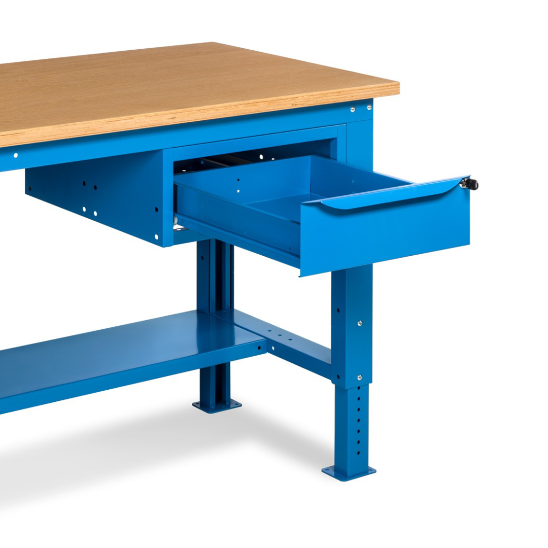 WORK20, Banco da lavoro con 1 armadio a cassetti con 1 cassetto