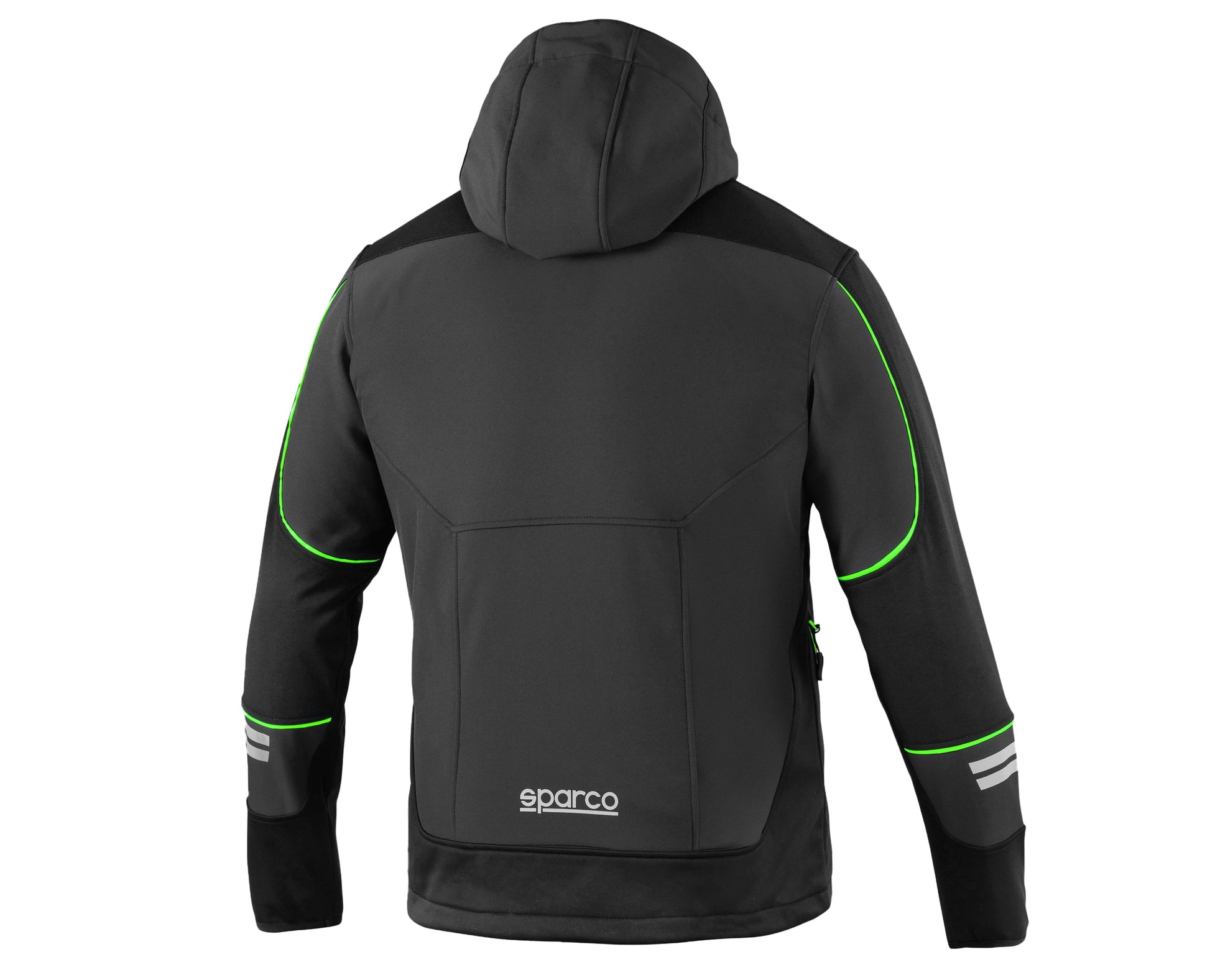 YORK grigio/verde - Giacca softshell da lavoro con cappuccio