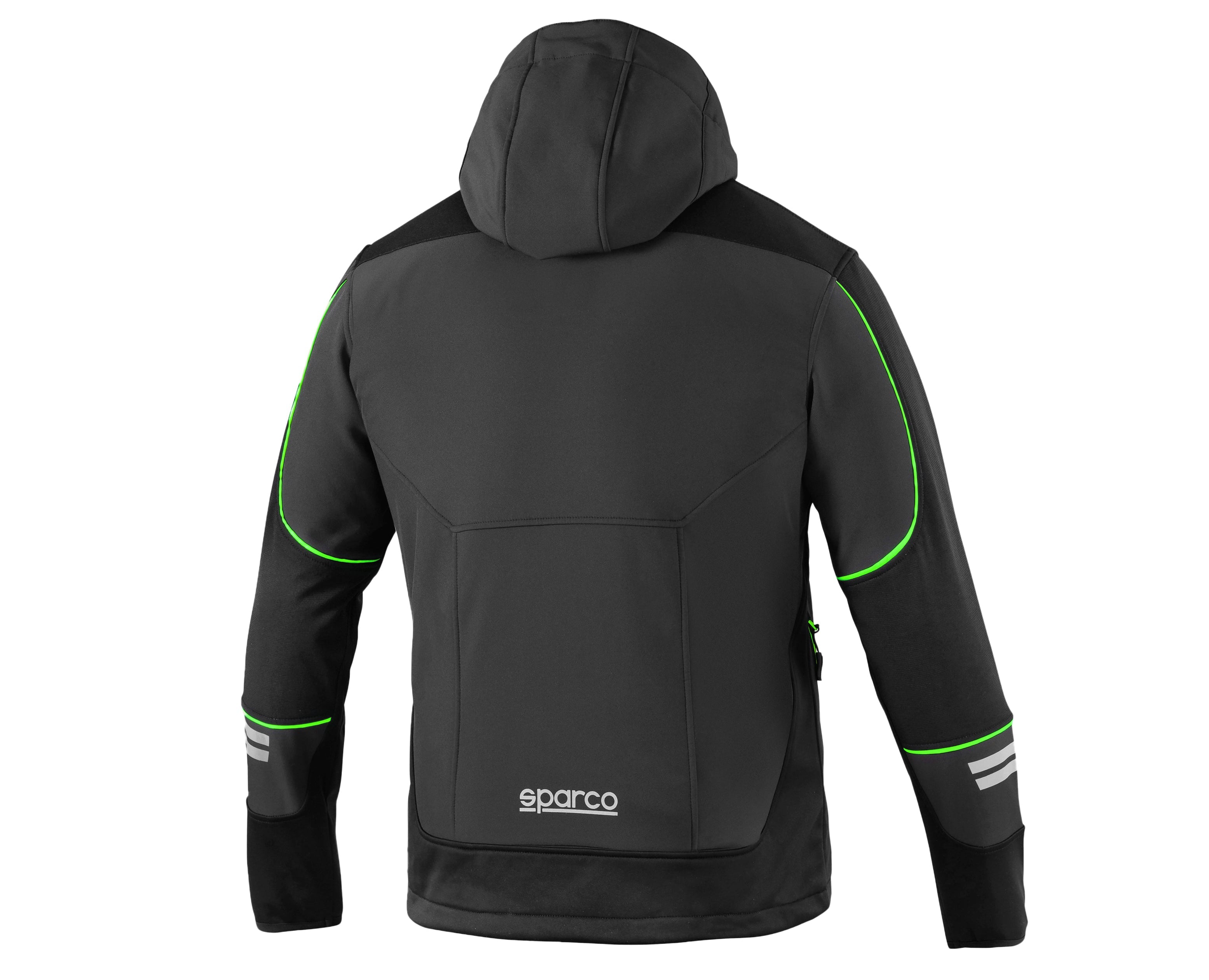 YORK grigio/verde - Giacca softshell da lavoro con cappuccio