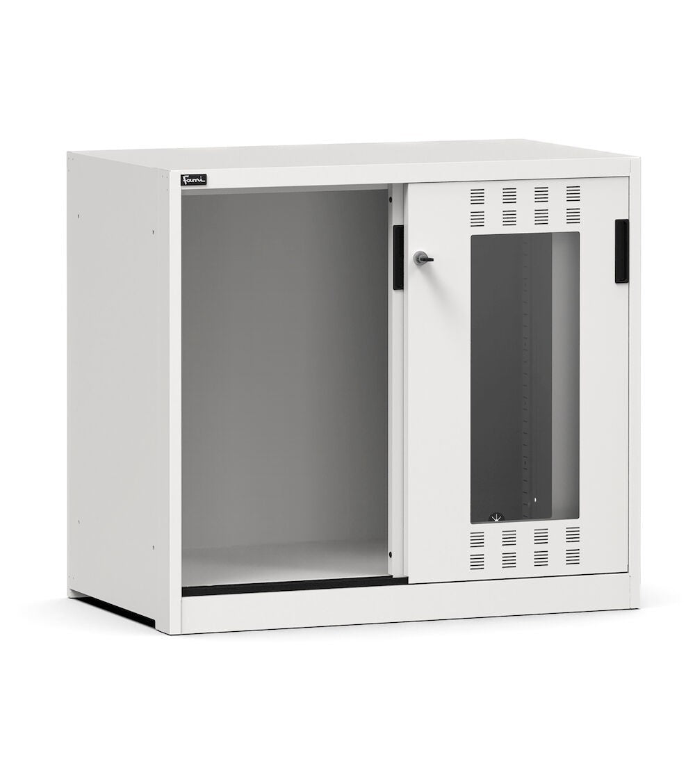 Armadio perform con porte scorrevoli fessurate in policarbonato key comfort C0 vuoto -EH=54X27 - dim. mm L=1020 P=600 A=915