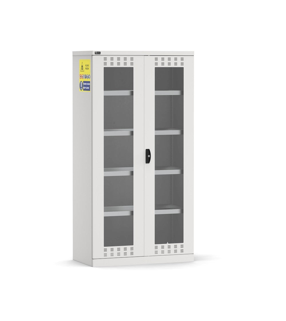 Chemical cabinet, polycarbonate doors, W1023 x D555 x H2000 mm, PERFOM14058