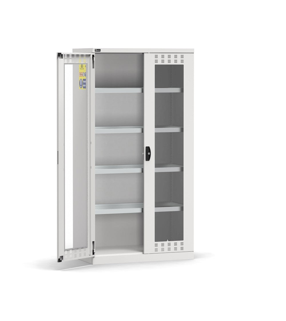 Chemical cabinet, polycarbonate doors, W1023 x D555 x H2000 mm, PERFOM14058