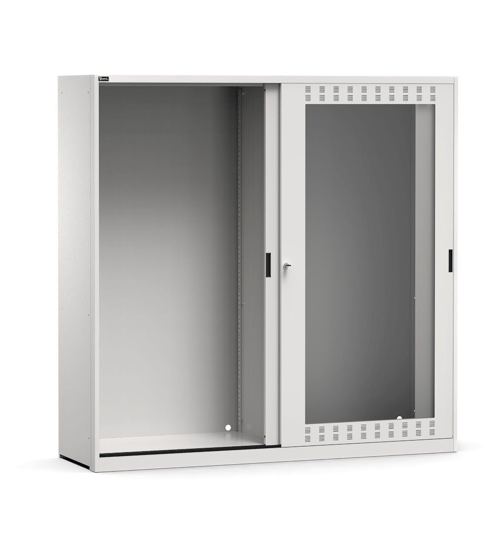 Perform Kleiderschrank mit Schlitzschiebetüren aus Polycarbonat Schlüssel Komfort C0 leer - EH=54+54X27 - ABM. MM L=2040 T=600 A=2000
